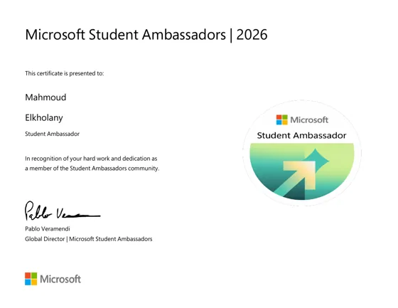 Microsoft Student Ambassador · 2026 document preview